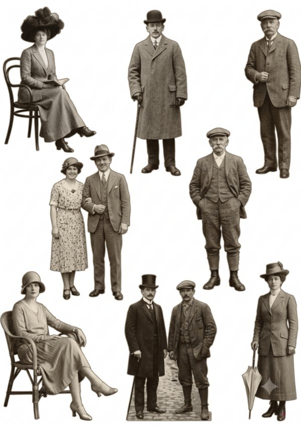 A page of images from the kits