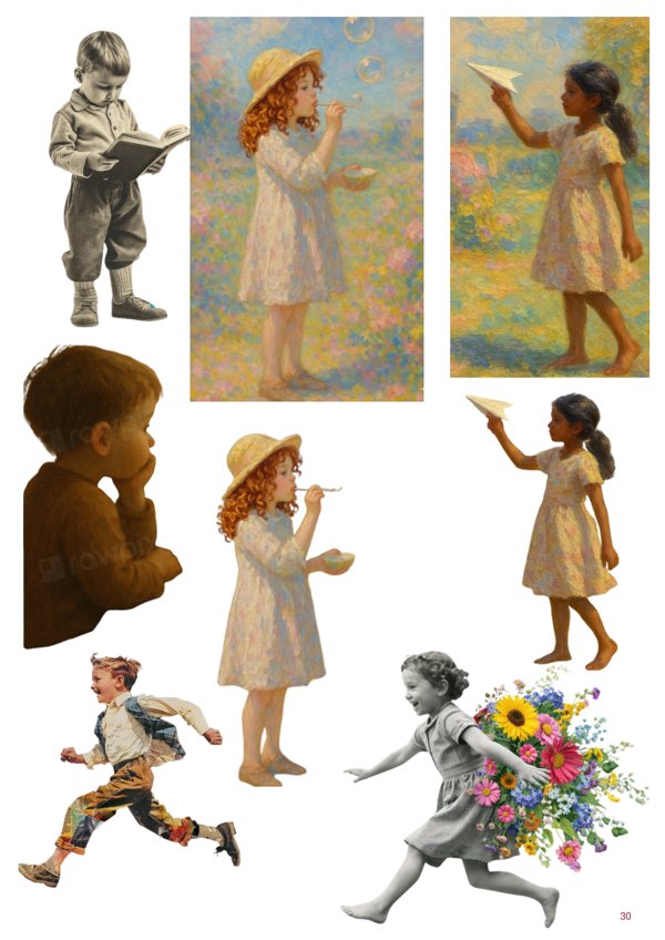 A page of images from Family & Roots