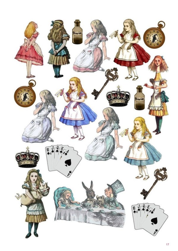 A page of images from the kits