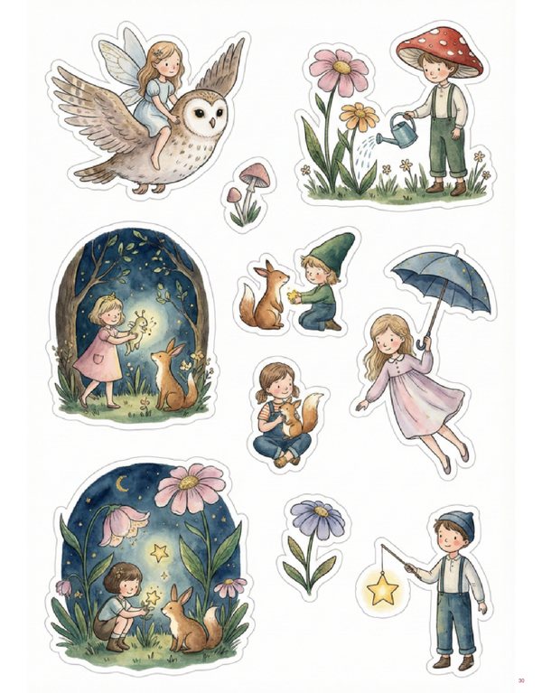 A page of images from Wonderland