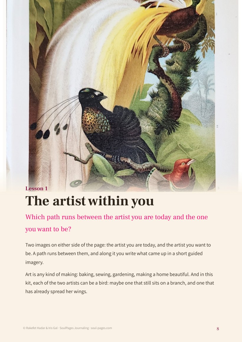 The opening page of a lesson from a kit