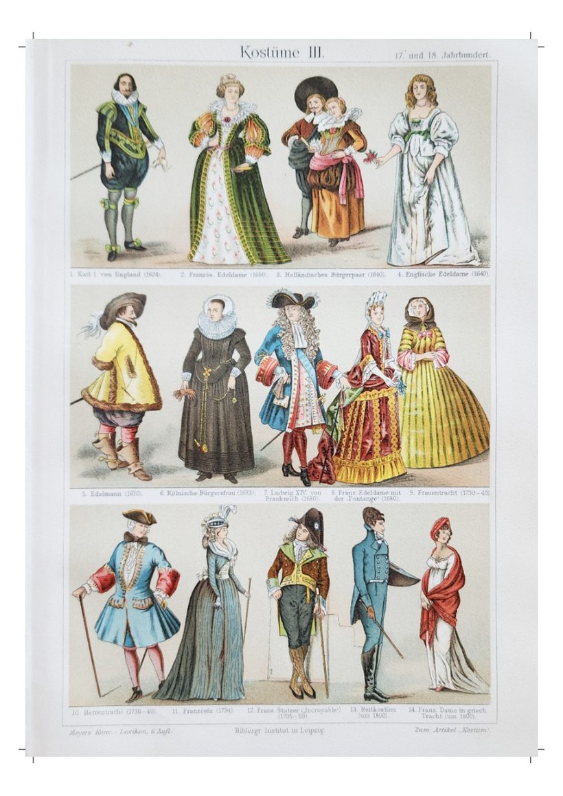 A scanned page from People, Costumes & Journeys